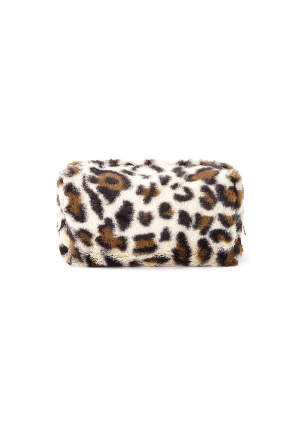 Soft leopard makeup bag