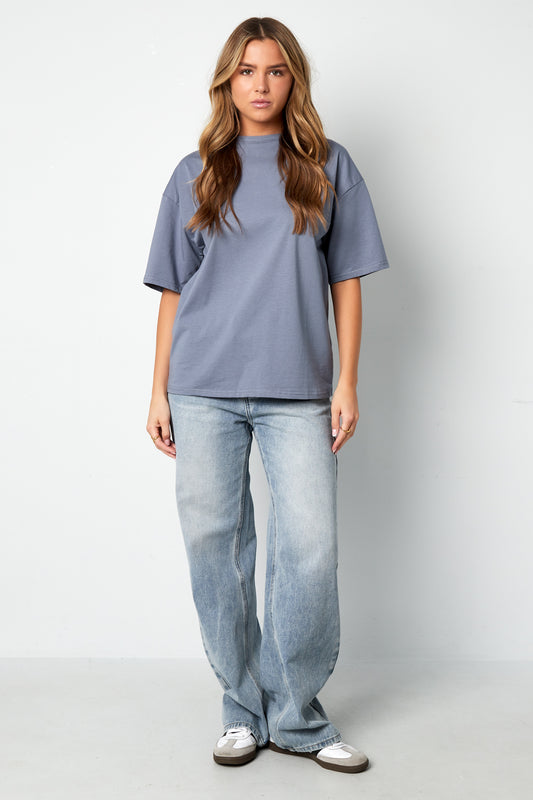 Cotton Knitted Women's T-shirt Casual Solid Color